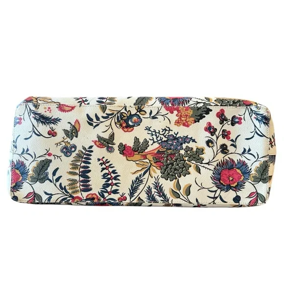 Tory Burch Kensington Large Tote Bag in Garden New Ivory|Luxury Tote Floral Bag - Picture 4 of 10